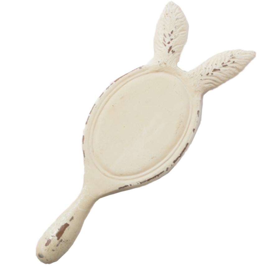 手鏡 うさぎ アンティーク調 ハンドミラー （ ミラー かがみ 鏡