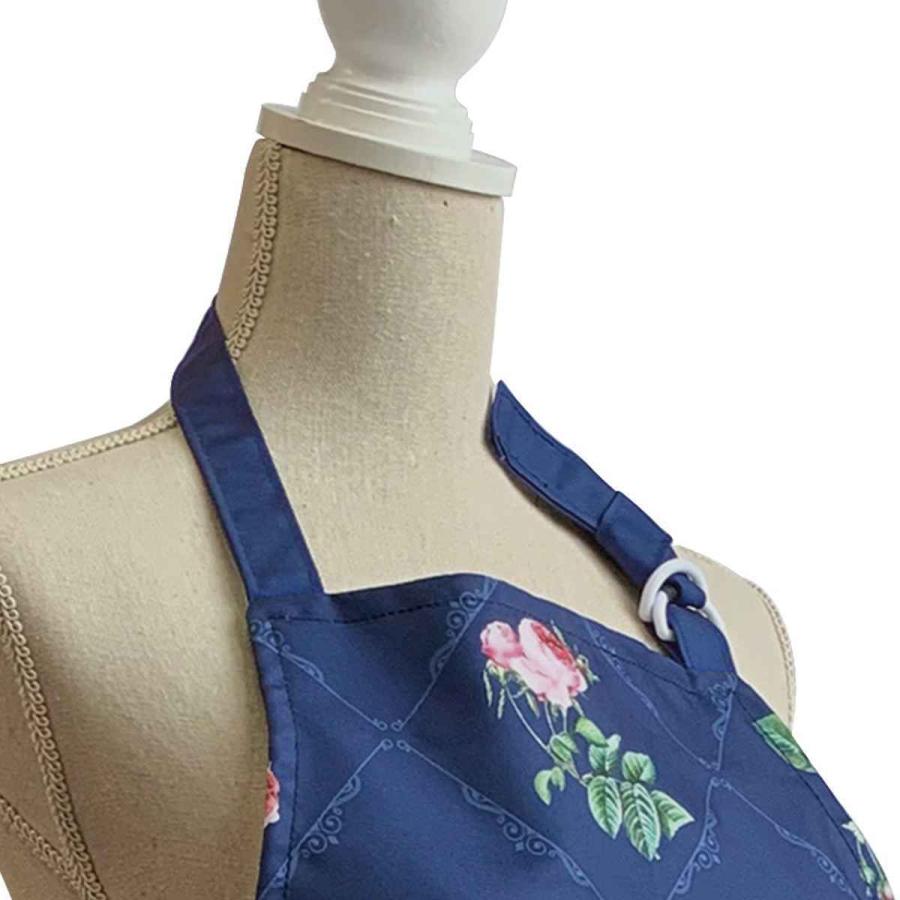 大西賢製販 エプロン ポリエステル 100％ ポケット付き 花柄 チェリー