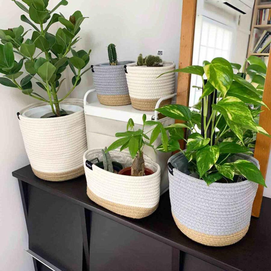 プランターカバー L ロープ （ 鉢カバー プランター ポット