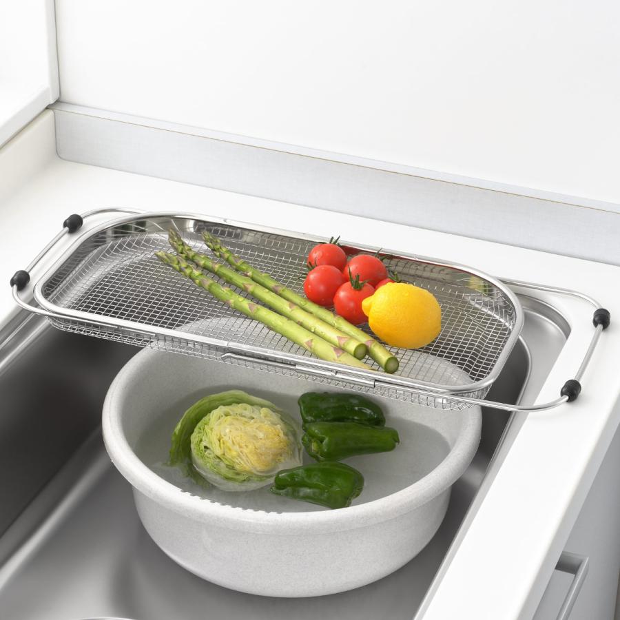 ヨシカワ 水切りラック スライド式シンクエンドバスケット ヨシカワ 水切りラック スライド式シンクエンドバスケット