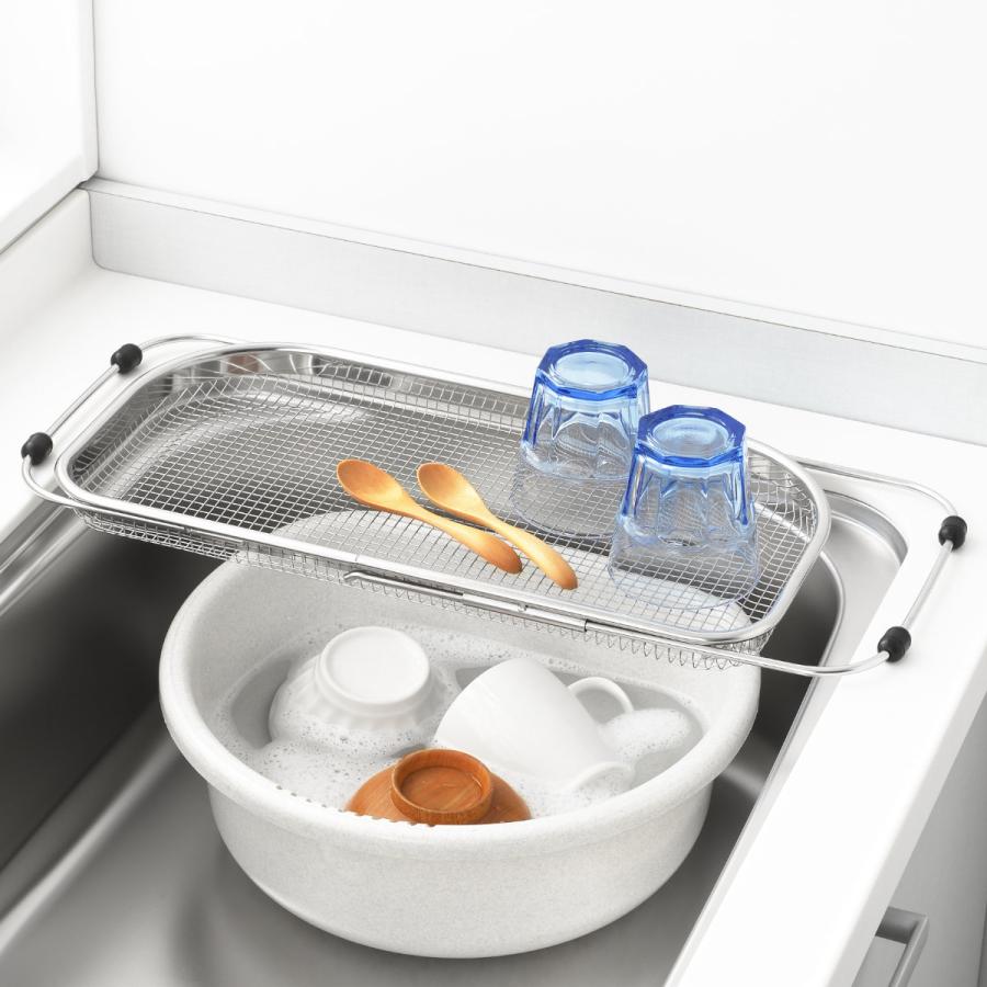ヨシカワ 水切りラック スライド式シンクエンドバスケット ヨシカワ 水切りラック スライド式シンクエンドバスケット