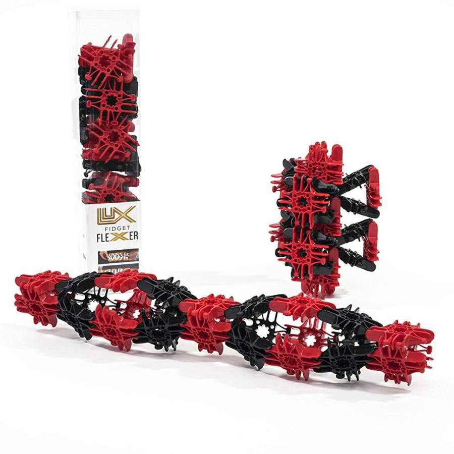 知育玩具 ラックスブロックス フィジットフレクサー 黒赤 30 知育玩具 ラックスブロックス フィジットフレクサー 黒赤 30