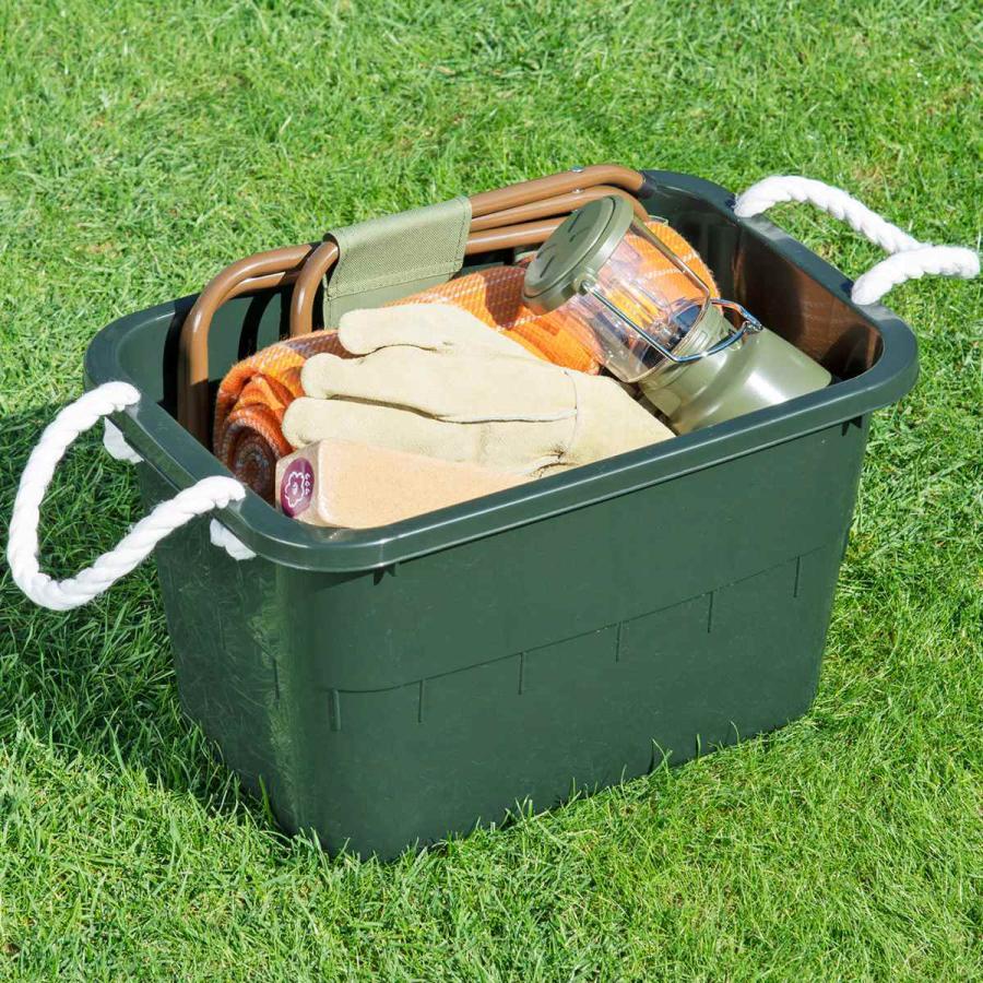 タライ 24L ひも付き 本体のみ （ バケツ たらい 洗い桶 角型 24