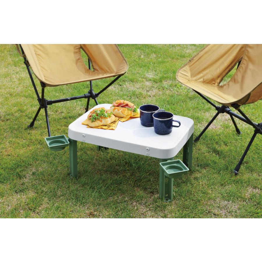 タマハシ レジャーテーブル コップスタンド付 コンパクト キャッチ