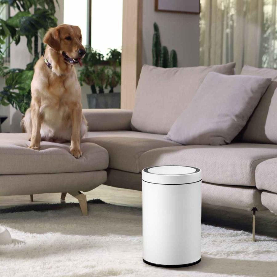 EKO ゴミ箱 12L センサー式 ドコX オゾン発生機能付き （ ごみ箱 12リットル 自動開閉 センサー 直径25 円柱型 ふた付き 小さめ 分別 コンパクト 1年保証付き ） | ブランド登録なし | 04