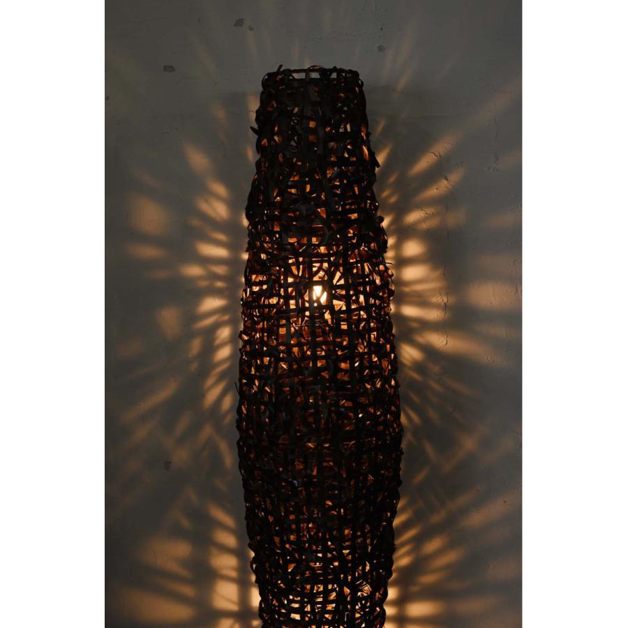 スタンドライト アジアンリゾート風 バンブー材 ランダム編み 高さ