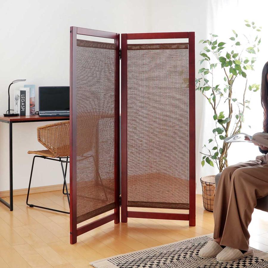 カントリー家具　カントリーパーテーション 2連　目隠し　間仕切り　ついたて パーティション 衝立 カントリー調 木製 ホワイト 3連衝立 ホワイト