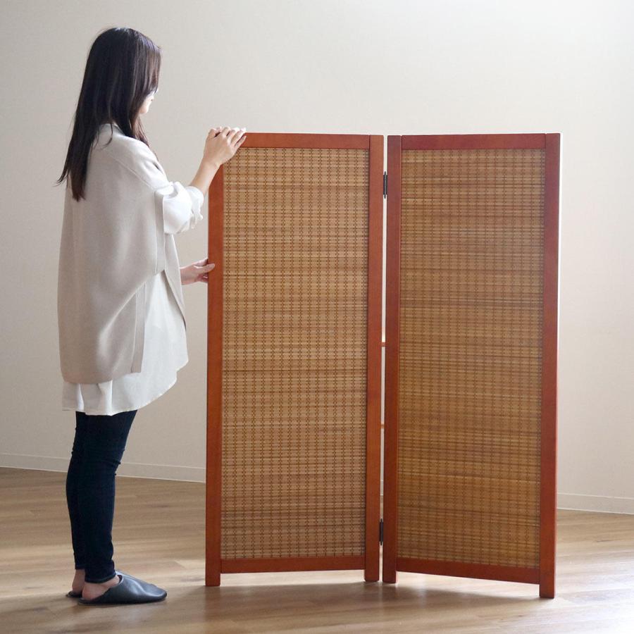 木すだれ屛風2連