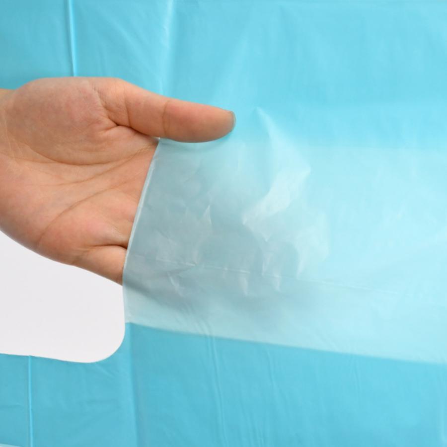 レジ袋 43×22cm マチ13cm 厚さ0.02mm 20枚入り 10袋セット ブルー