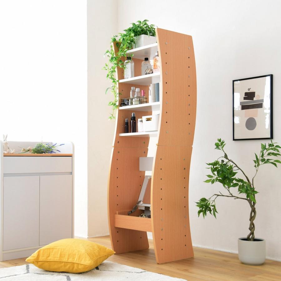 ドレッサー デスク 2WAY 幅46cm ロータイプ ハイタイプ ラック ドレッサー デスク 2WAY 幅46cm ロータイプ ハイタイプ ラック