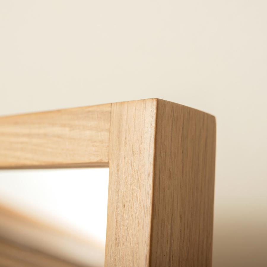 東谷 ウォールミラー 幅58cm 長方形 木製 （ 木目 フレーム