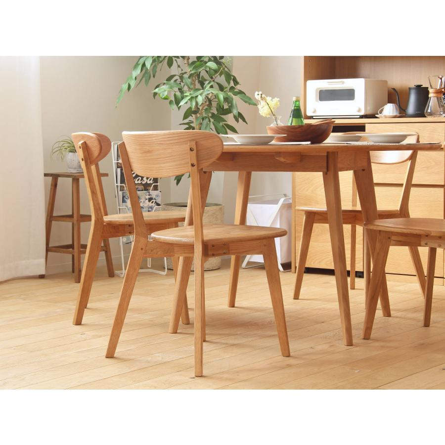 岩附 ダイニングテーブル 幅120cm 円形 リバー 木製 天然木 （ オーク