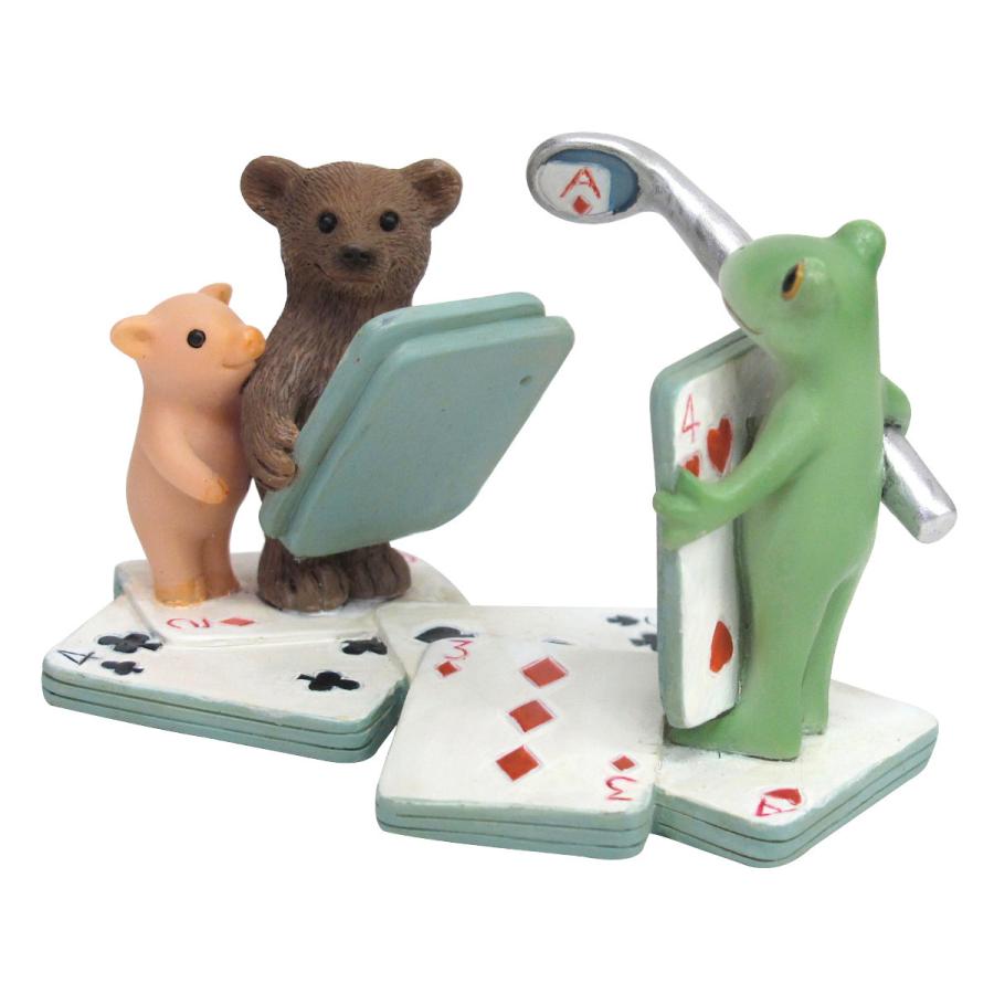 オブジェ カエル トランプでズルするカエル Copeau （ 置き物 コポー
