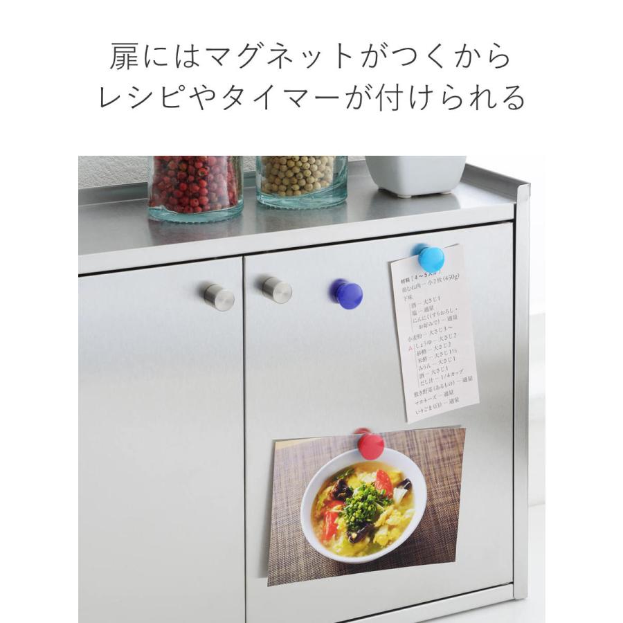 調味料ラック かんのん開きのステンレス製スパイスラック ステンレス Hi! （ 日本製 スパイスラック ハイ 観音開き ステンレス製 調味料入れ ）｜livingut｜05