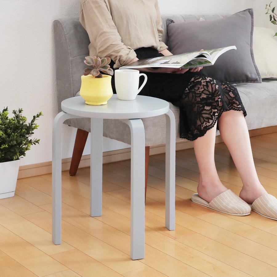 ＆NE ラウンドスツール color 高さ45cm スタッキング （ スツール 丸