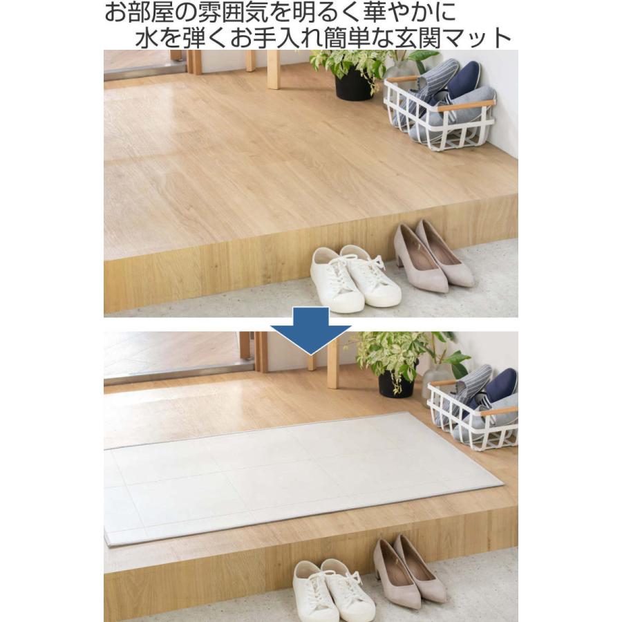 玄関マット 室内用 60×90cm モルタルタイル 撥水加工 （ 玄関 マット 屋内 拭ける 室内 厚さ5mm キッチン 撥水 防水 抗菌 防カビ 滑り止め おしゃれ ）｜livingut｜04