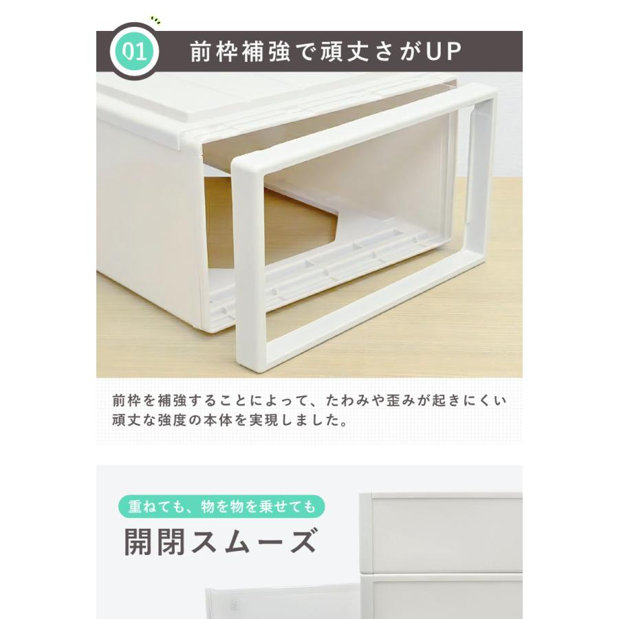 Fits 収納ケース フィッツ フィッツケース ワイド ハーフ 同色2個