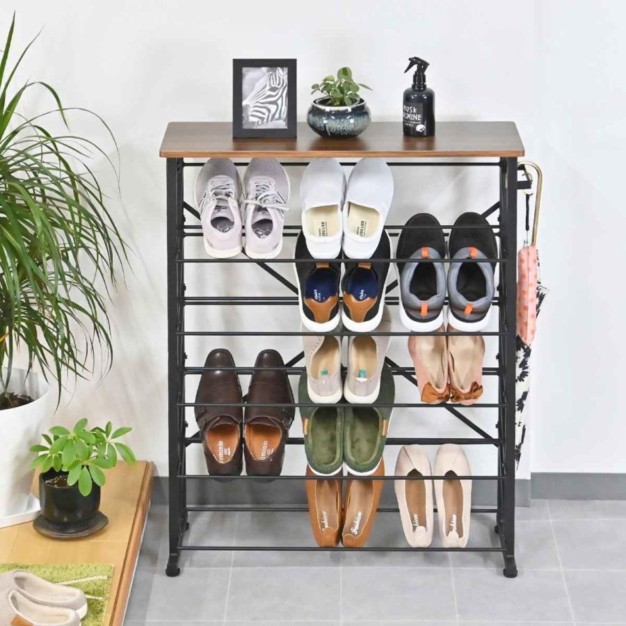 フクダクラフト シューズラック 幅75.5cm 5段 ワイドタイプ