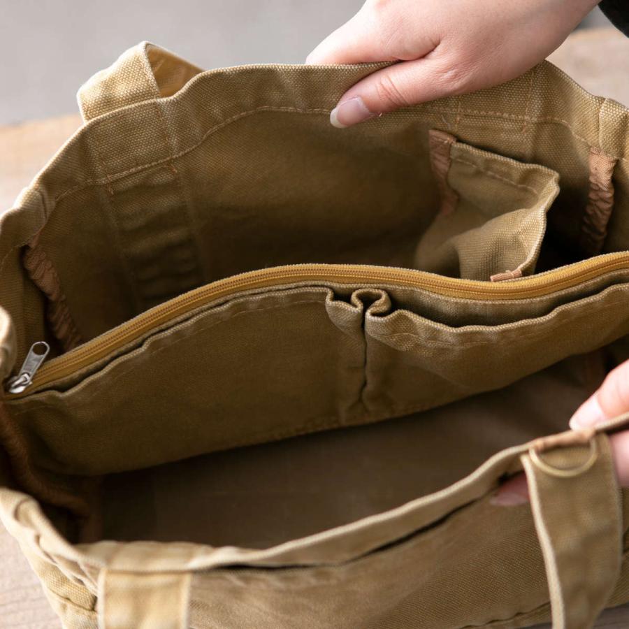 coleco エコバッグ トートバッグ キャンバス L マチ広 仕切り付き