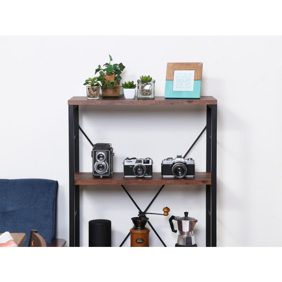 不二貿易（Fuji Boeki） オープンラック 4段 ヴィンテージ調 幅60cm