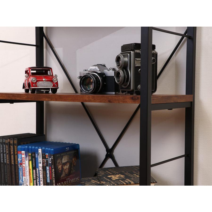 不二貿易（Fuji Boeki） オープンラック 4段 ヴィンテージ調 幅60cm