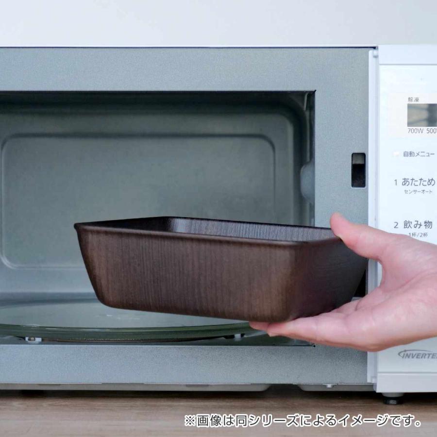 ランチプレート 21cm L スクエア Nhhome 木目調 プラスチック