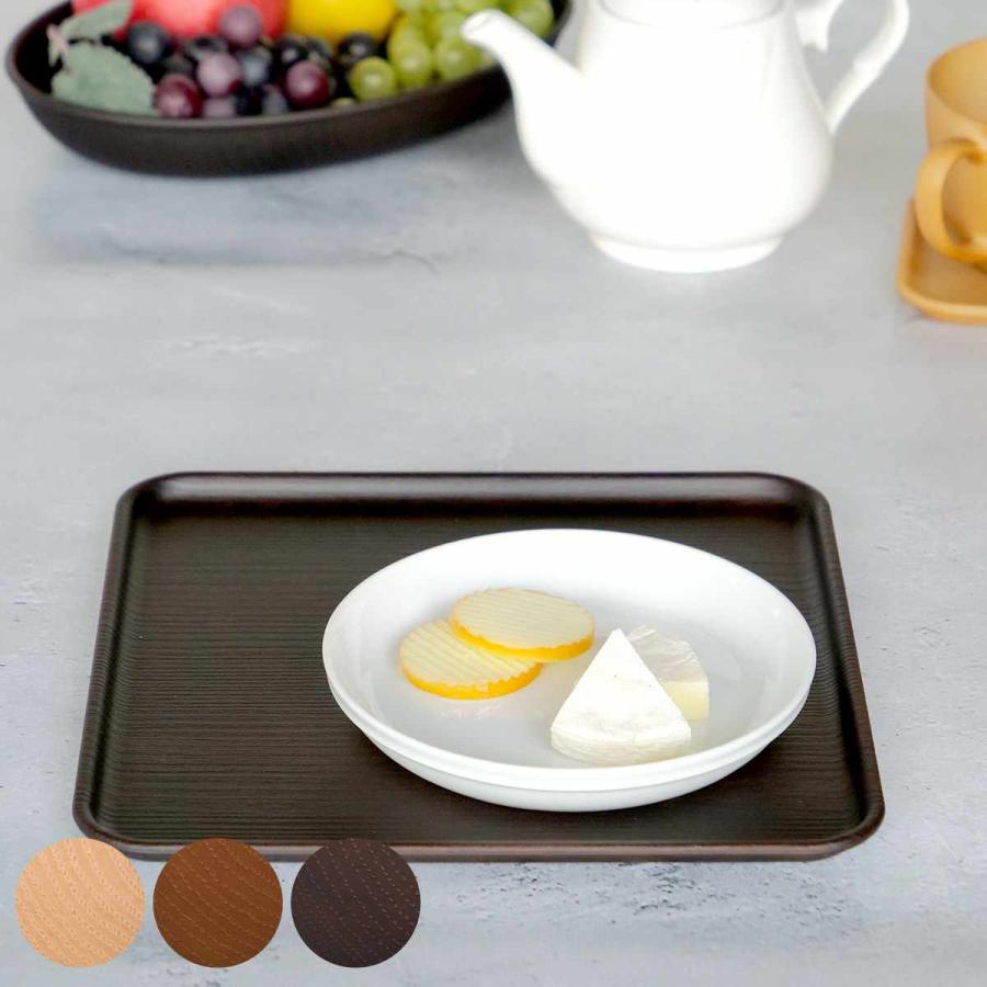 トレー 24cm 正角 Nhhome 木目調 プラスチック （ トレイ カフェトレー