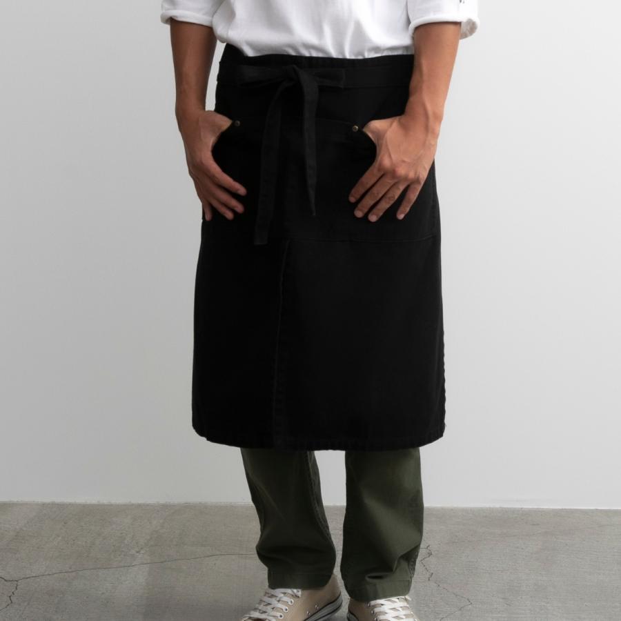 エプロン 綿100％ スリットギャルソンエプロン ポケット付き COCOWALK