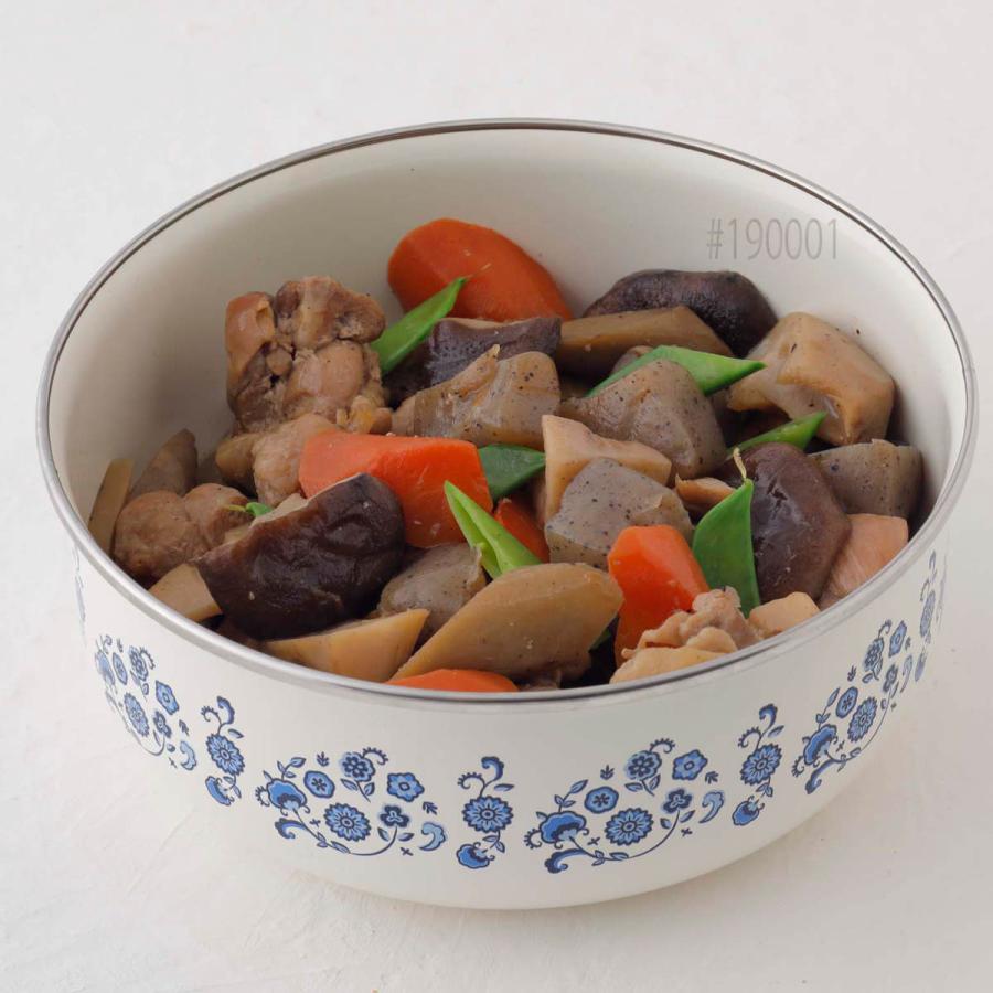 富士ホーロー 保存容器 1.8L メモリーズ 18cm 丸型容器ブルー