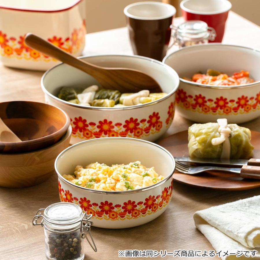 富士ホーロー 保存容器 1.8L メモリーズ 18cm 丸型容器 ゴールドナッツ