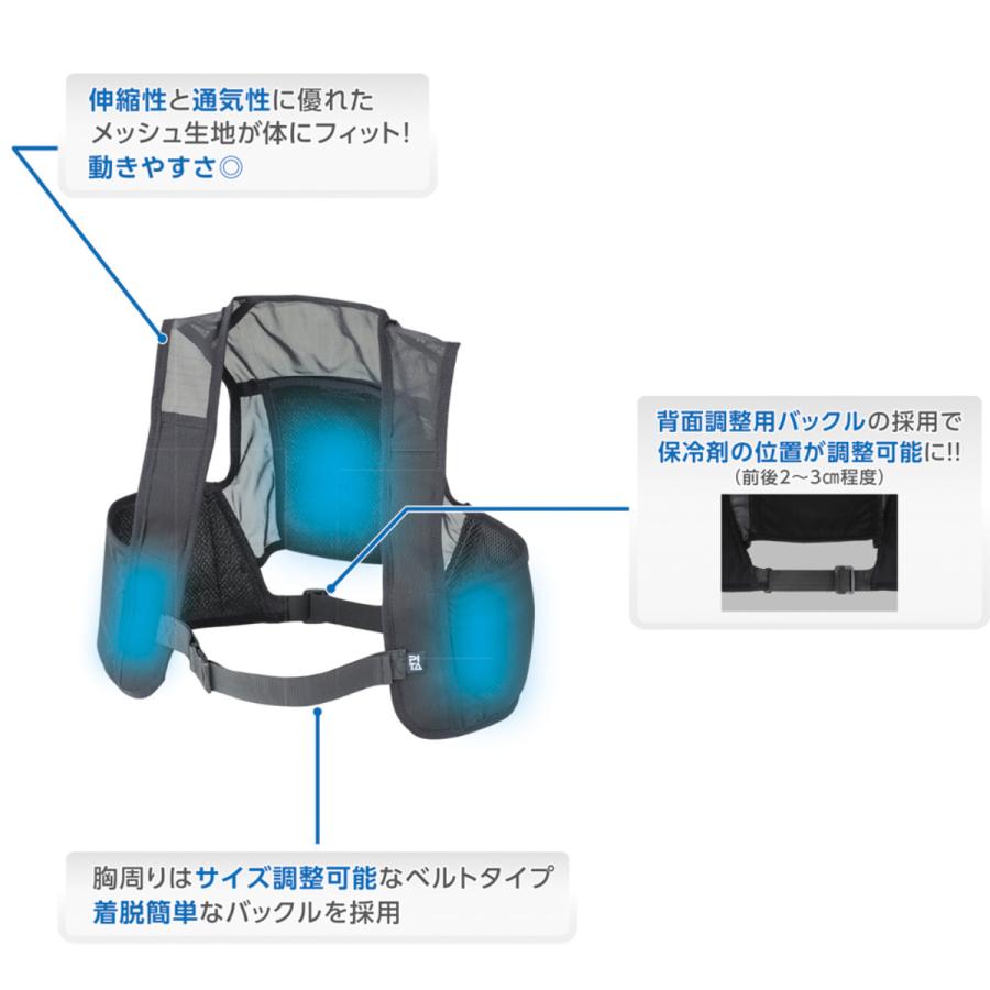 日本緑十字社 ピタッと冷却ベスト 標準パッケージ フリーサイズ