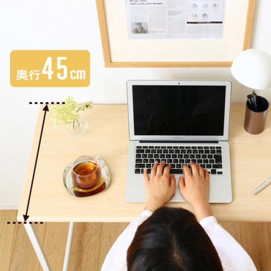 岩附 デスク 幅100cm 木目調 スチール脚 （ ワークデスク シンプル