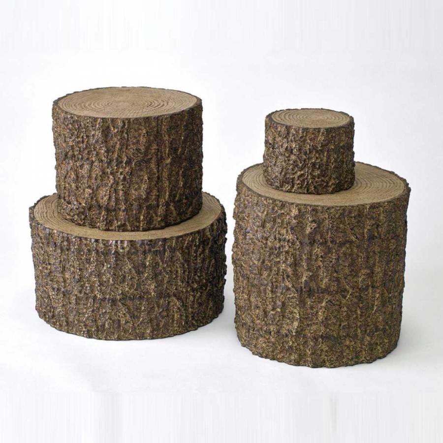 オーナメント レジン切り株オブジェ Lサイズ （ オブジェ 切り株 花台