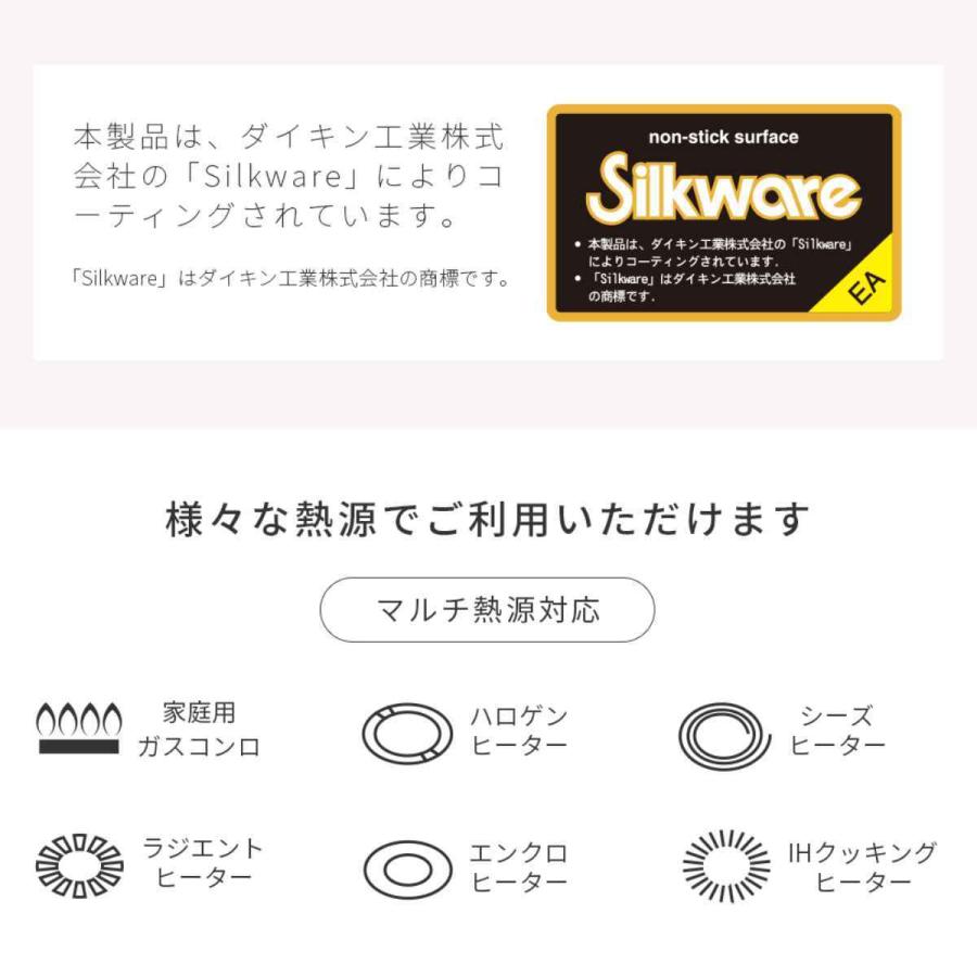 フライパン 28cm IH対応 焼き肉プレート兼用ダイヤコートフライパン 着脱ハンドル （ ガス火 IH 対応 浅型フライパン 取っ手が取れる 片手鍋 ）｜livingut｜09