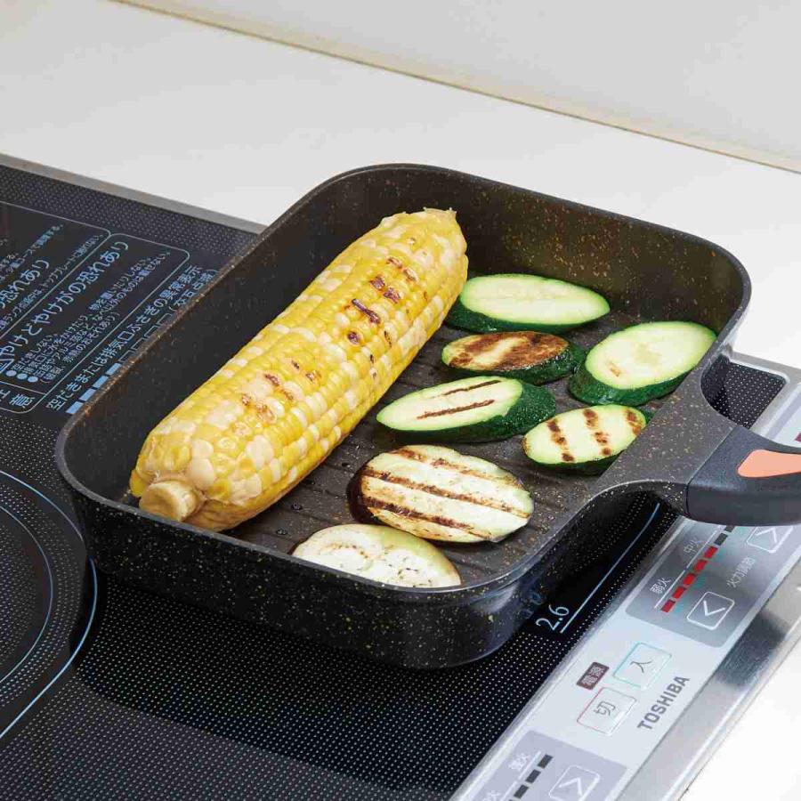 アイメディア 魚焼き フライパン IH対応 IHゴールドマーブル魚焼きパン