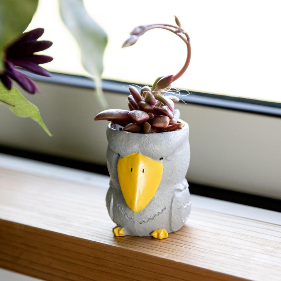 プランター 珍獣シリーズ ハシビロコウ （ 植木鉢 プラントポット 植物