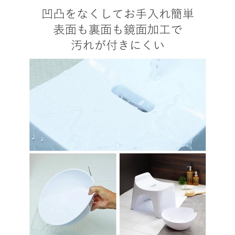 シンカテック 風呂椅子 湯桶 高さ20cm 2点セット ヒューバス