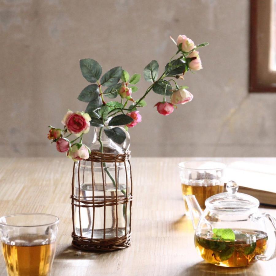SPICE of Life 花瓶 FONTAINE かご編み ガラスフラワーベース SPICE of Life 花瓶 FONTAINE かご編み ガラスフラワーベース