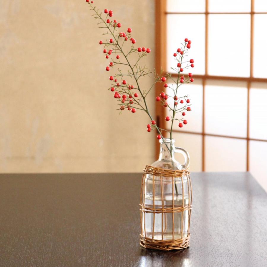 SPICE of Life 花瓶 FONTAINE かご編み ガラスフラワーベース SPICE of Life 花瓶 FONTAINE かご編み ガラスフラワーベース