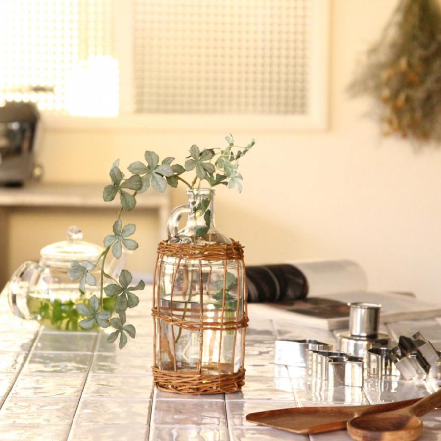 SPICE of Life 花瓶 FONTAINE かご編み ガラスフラワーベース SPICE of Life 花瓶 FONTAINE かご編み ガラスフラワーベース
