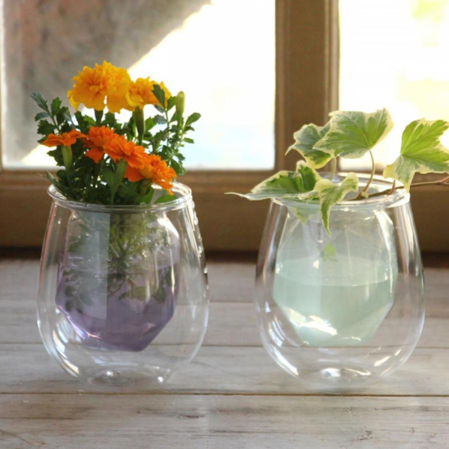 クォーツクリスタル フラワーベース ショート ( 花器 花びん 二 クォーツクリスタル フラワーベース ショート ( 花器 花びん 二