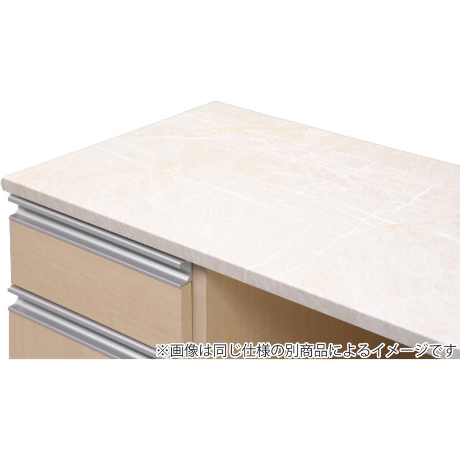 キッチンカウンター 大理石調天板 スライド棚付 幅119cm ( 開梱 キッチンカウンター 大理石調天板 スライド棚付 幅119cm ( 開梱