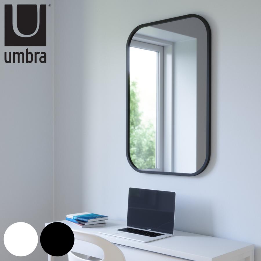 umbra ハブ ミラー レクタングル 61×91cm （ アンブラ 鏡 壁掛け ウォールミラー かがみ 四角 長方形 ）｜livingut