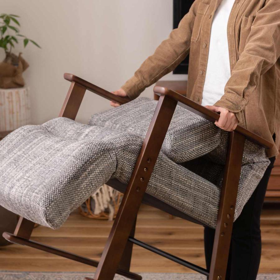 東谷 座椅子 リクライニング 高さ調節 角度調整 （ 高座椅子 肘掛け