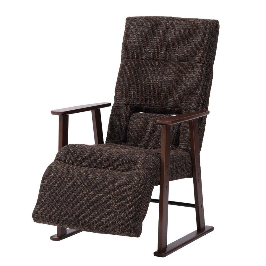 東谷 座椅子 リクライニング 高さ調節 角度調整 （ 高座椅子 肘掛け