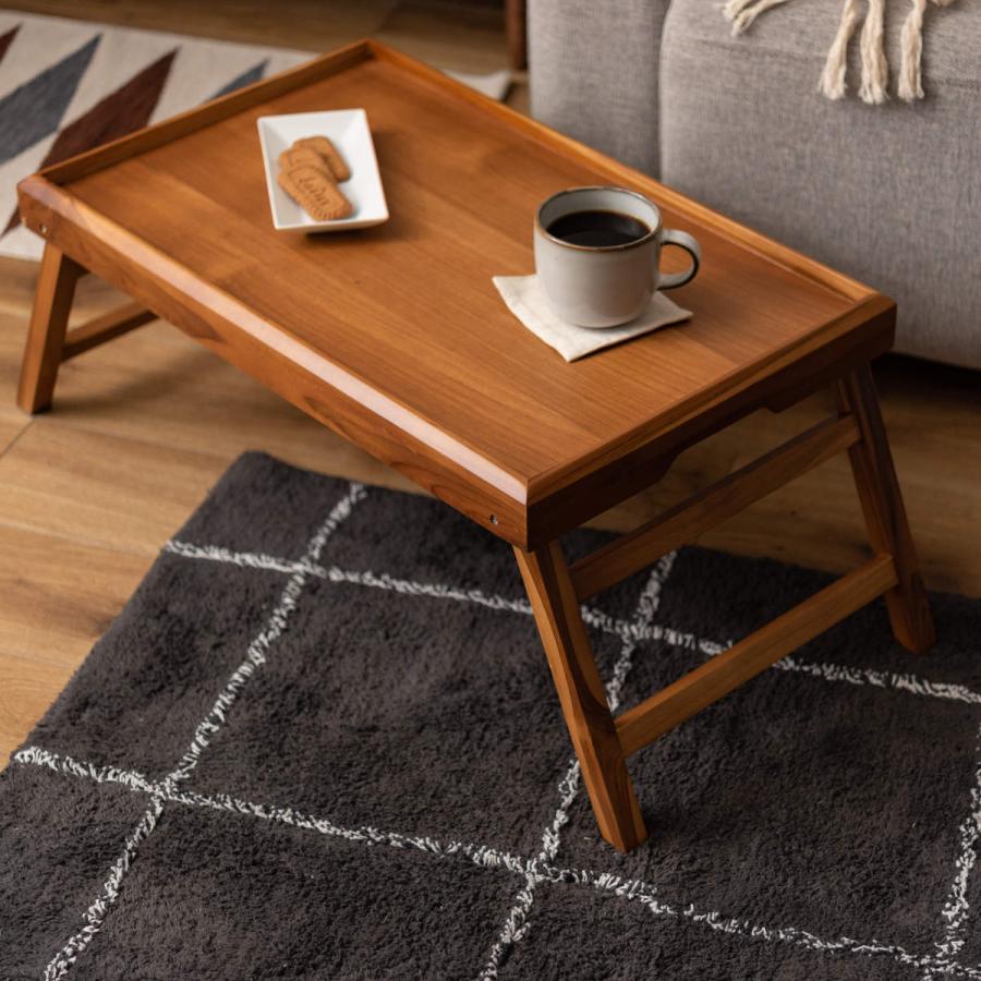 東谷 トレーテーブル 幅80cm 折りたたみ 木製 （ テーブル ロー