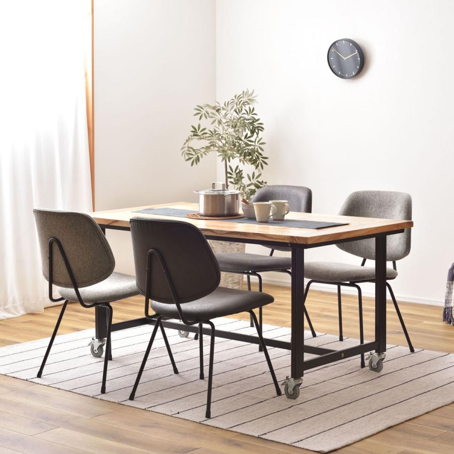 東谷 チェア 座面高45cm スチール脚 ファブリック （ レザー調 椅子