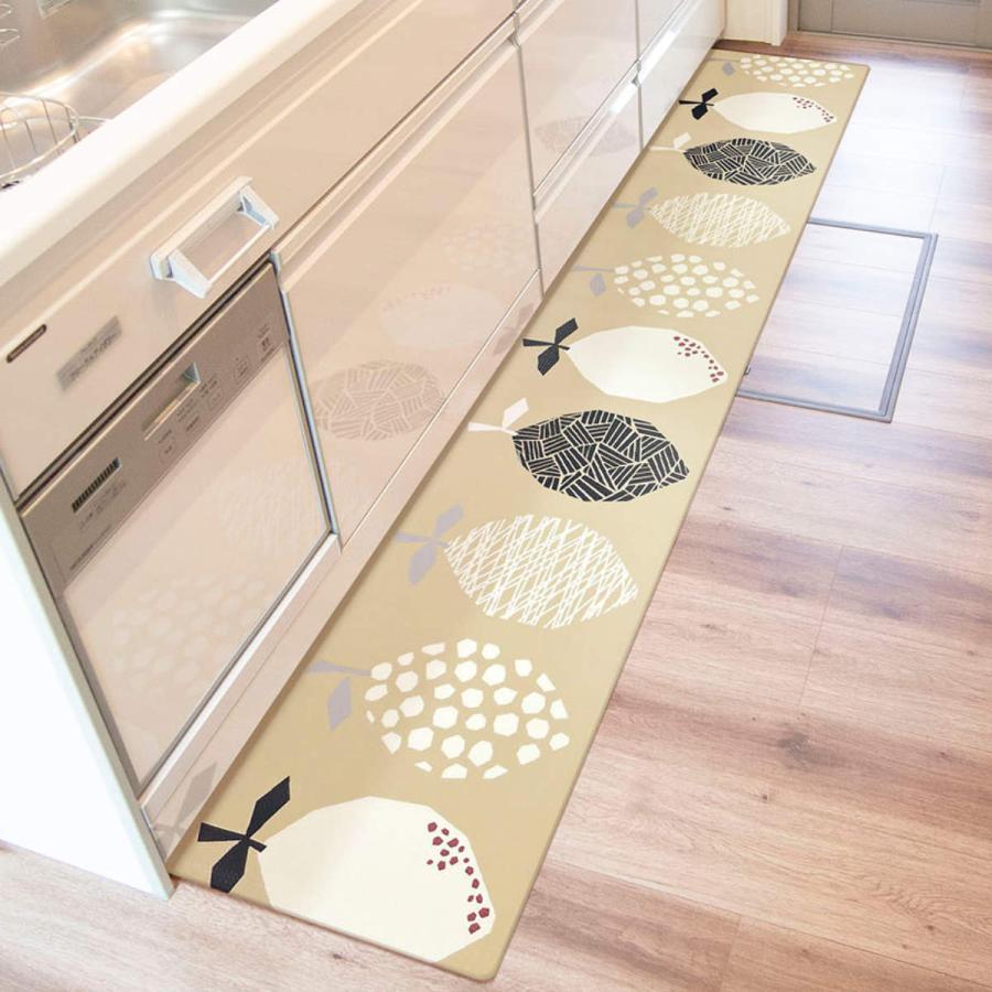 オカトー キッチンマット 拭けるインテリアマット 厚み3.5mm 45×240cm