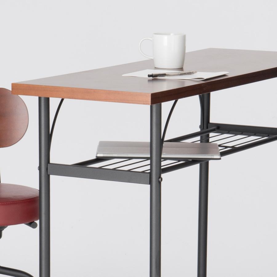 カウンターテーブル 幅100cm 奥行35cm ラック スチール脚 （ キッチン