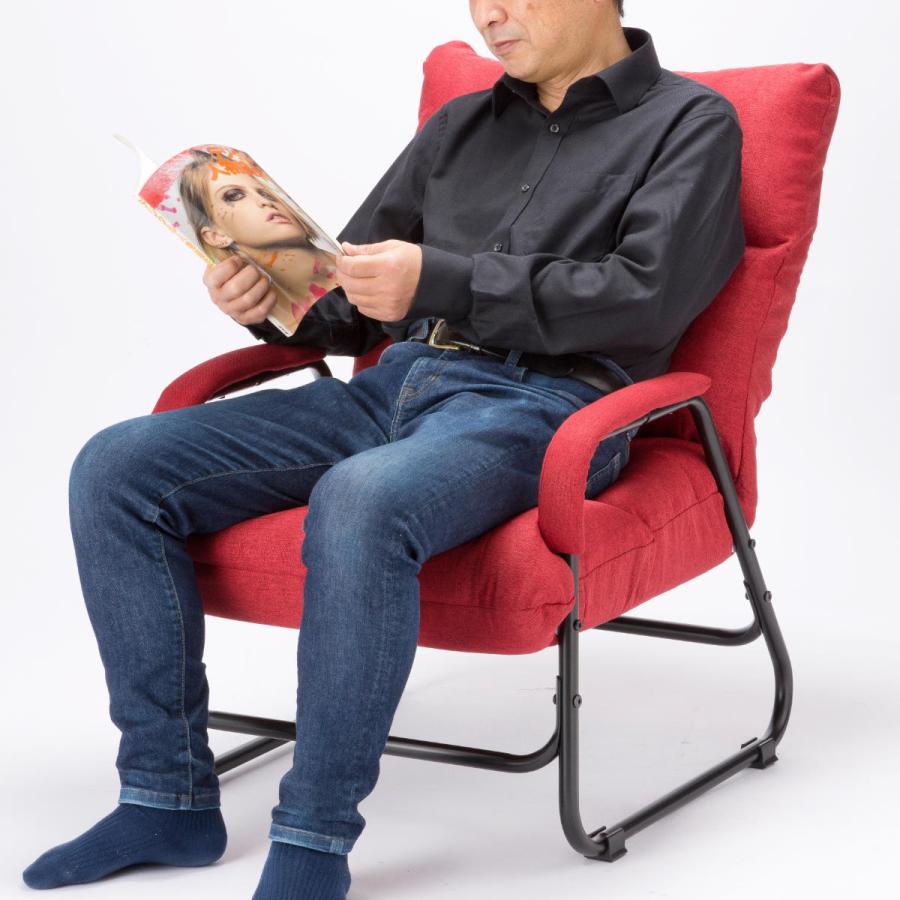 リクライニングチェア 高座椅子 座面高38cm 肘付 ( リラックス リクライニングチェア 高座椅子 座面高38cm 肘付 ( リラックス